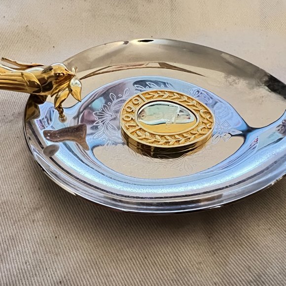 $999 Authentic MIKIMOTO 1999 Limited Edition Pearl Silver Tone Jewelry Tray - Picture 9 of 11